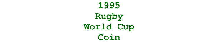 1995  Rugby  World Cup Coin